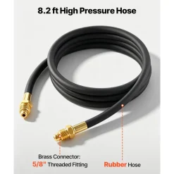 VEVOR Argon Regulator Gauge, Argon CO2 Regulator Welding Gas Gauges for TIG/MIG Welding - with 8.2FT Rubber Hoses, 0-60 SCFH, 0-4000 PSI Inlet Pressure, CGA580 Inlet Connection
