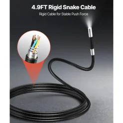 VEVOR Articulating Borescope Camera with Light, Two-Way Articulated Endoscope, 0.24