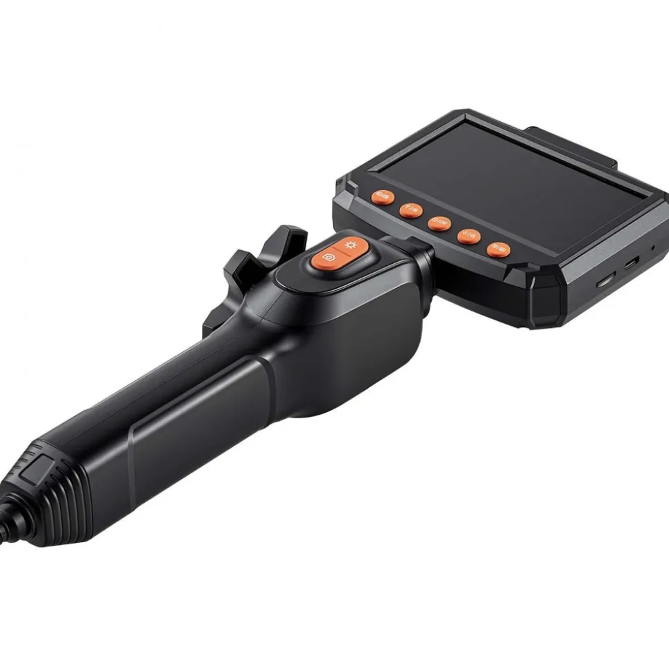 VEVOR Articulating Borescope with 0.15" Ultra Slim Lens, Two-Way Articulated Endoscope with Light, 4.3" IPS Screen, 1280 x 720 HD Lens, 8X Zoom Inspection Camera for Automotive, Tight Mechanical Space