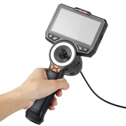 VEVOR Articulating Borescope with 3.9mm Ultra Slim Lens, 4-Way 360° Articulated Endoscope with Light, 4.5" HD IPS Screen, 8X Zoom Inspection Camera for Auto, Tight Mechanical Equipment (4.9FT Cable)