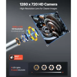 VEVOR Articulating Borescope with 0.15