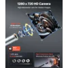 VEVOR Articulating Endoscope with Light, Two-Way Articulated Borescope Camera, 4.3" HD IPS Screen, 1280 x 720 Lens, 8X Zoom, IP67 Waterproof Inspection Snake Camera for Auto, Plumbing (4.9FT Cable)