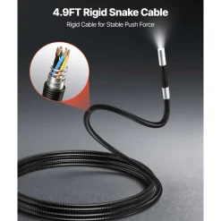 VEVOR Articulating Endoscope with Light, Two-Way Articulated Borescope Camera, 4.3
