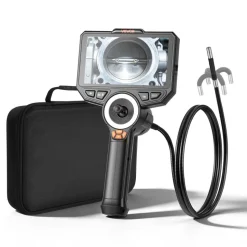 VEVOR Articulating Endoscope with Light, 4-Way 360° Articulated Borescope Camera, 6