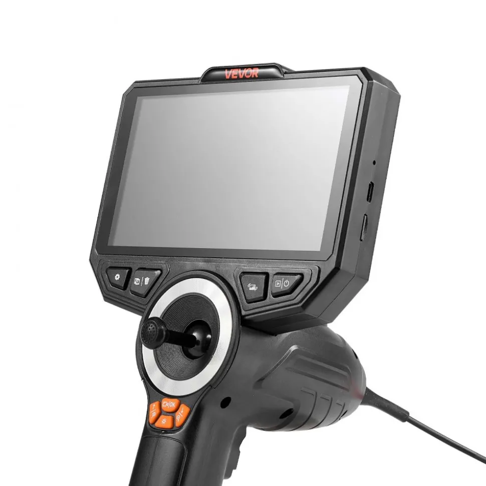 VEVOR Articulating Endoscope with Light, 4-Way 360° Articulated Borescope Camera, 6" HD IPS Screen, 1920 x 1080 Lens, 8X Zoom, 7000mAh Battery, IP67 Waterproof for Auto, Plumbing (4.9FT Snake Cable)