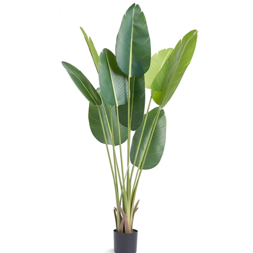 VEVOR Artificial Birds Of Paradise Tree, 5 FT Tall Faux Plant, PE Material & Anti-Tip Tilt Protection Low-Maintenance Plant, Lifelike Green Fake Tree for Home Office Warehouse Decor Indoor Outdoor