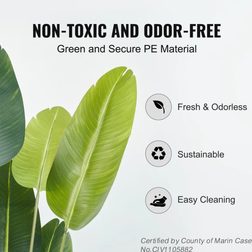 VEVOR Artificial Birds Of Paradise Tree, 5 FT Tall Faux Plant, PE Material & Anti-Tip Tilt Protection Low-Maintenance Plant, Lifelike Green Fake Tree for Home Office Warehouse Decor Indoor Outdoor