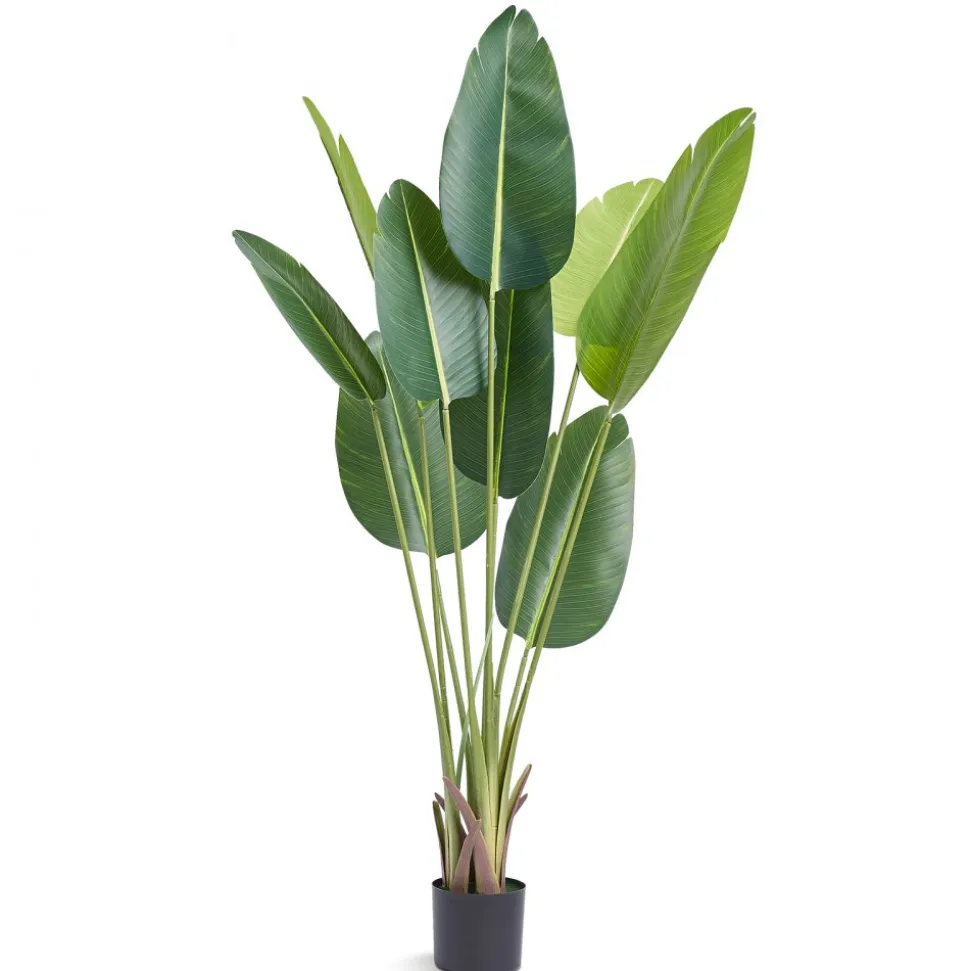 VEVOR Artificial Birds Of Paradise Tree, 5 FT Tall Faux Plant, PE Material & Anti-Tip Tilt Protection Low-Maintenance Plant, Lifelike Green Fake Tree for Home Office Warehouse Decor Indoor Outdoor