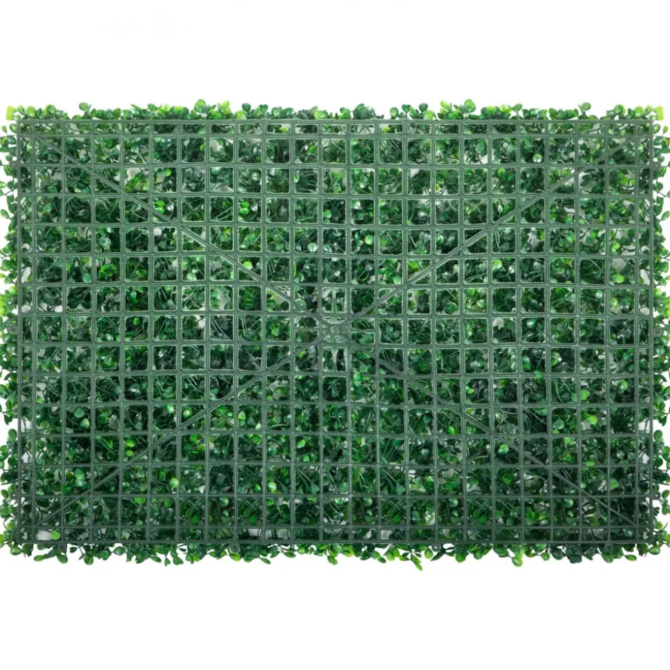 VEVOR Artificial Boxwood Panel UV 24pcs Boxwood Hedge Wall Panels Artificial Grass Backdrop Wall 24" X 16" 4 cm Green Grass Wall, Fake Hedge for Decor Privacy Fence Indoor, Outdoor Garden Backyard