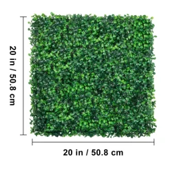 VEVOR Artificial Boxwood Panel UV 24pcs Boxwood Hedge Wall Panels Artificial Grass Backdrop Wall 20