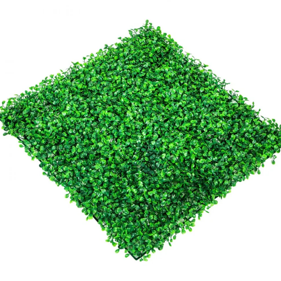 VEVOR Artificial Boxwood Panel UV 24pcs Boxwood Hedge Wall Panels Artificial Grass Backdrop Wall 10" X 10" 4 cm Green Grass Wall, Fake Hedge for Decor Privacy Fence Indoor, Outdoor Garden Backyard