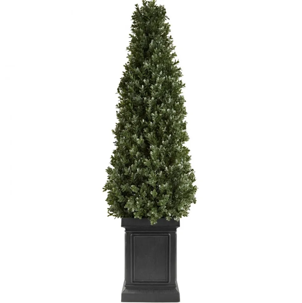 VEVOR Artificial Boxwood Topiary 3.3 Ft Set of 2 with Sturdy Pot Greenery, Premium PE Fake Trees, Year-Round Indoor & Outdoor Faux Green Plant for Front Door, Entryway, Porch, Balcony, Patio, Garden