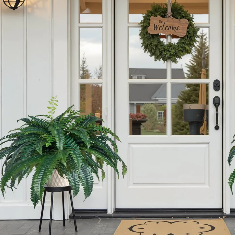 VEVOR Artificial Ferns, Natural Spread Diameter 43-47 Inch, Large Hanging Artificial Boston Ferns, Fake Plant Wall Decor with 88 Branches, Faux Fern for Home Office and Outdoor (Flowerpot Unincluded)
