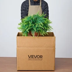 VEVOR Artificial Ferns, 2 Pcs Fake Hanging Boston Fern Bush Plant with 23 Inch Hanging Length, Plastic Faux Greenery for Indoor and Outdoor Decor, For Wall, Wedding Party, Home, Porch Garden, Office