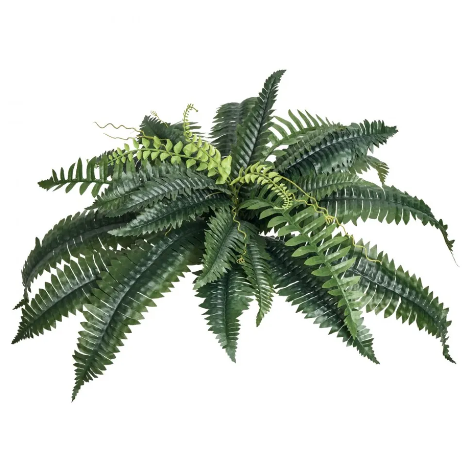 VEVOR Artificial Ferns 2 Pcs, Natural Spread Diameter 31-34 Inch, Large Hanging Artificial Boston Ferns, Fake Plant Wall Decor with 30 Branches, Faux Fern for Home and Office (Flowerpot Unincluded)