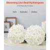 VEVOR Artificial Flowers, 305 pcs Real Looking White Silk Fake Hydrangea Bulk, White Faux Bridal Shower with Stems for DIY Wedding Bouquets, Home Centerpieces Arrangements, Party Tables Decorations