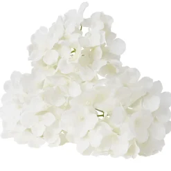 VEVOR Artificial Flowers, 205 pcs Real Looking White Silk Fake Hydrangea Bulk, White Faux Bridal Shower with Stems for DIY Wedding Bouquets, Home Centerpieces Arrangements, Party Tables Decorations