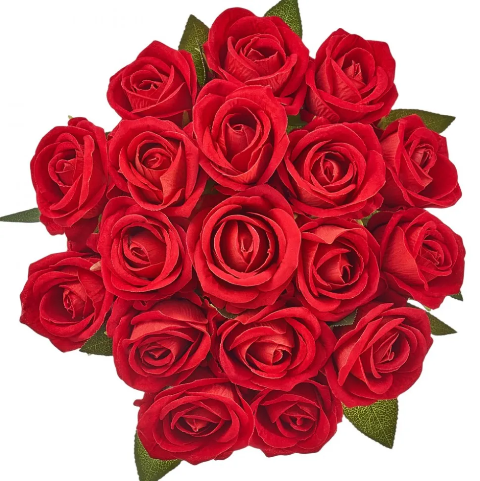 VEVOR Artificial Flowers, 60 pcs Real Looking Red Foam Fake Roses Bulk, Faux Red Bridal Shower with Stems for DIY Wedding Bouquets, Home Centerpieces Arrangements, Party Tables Decorations