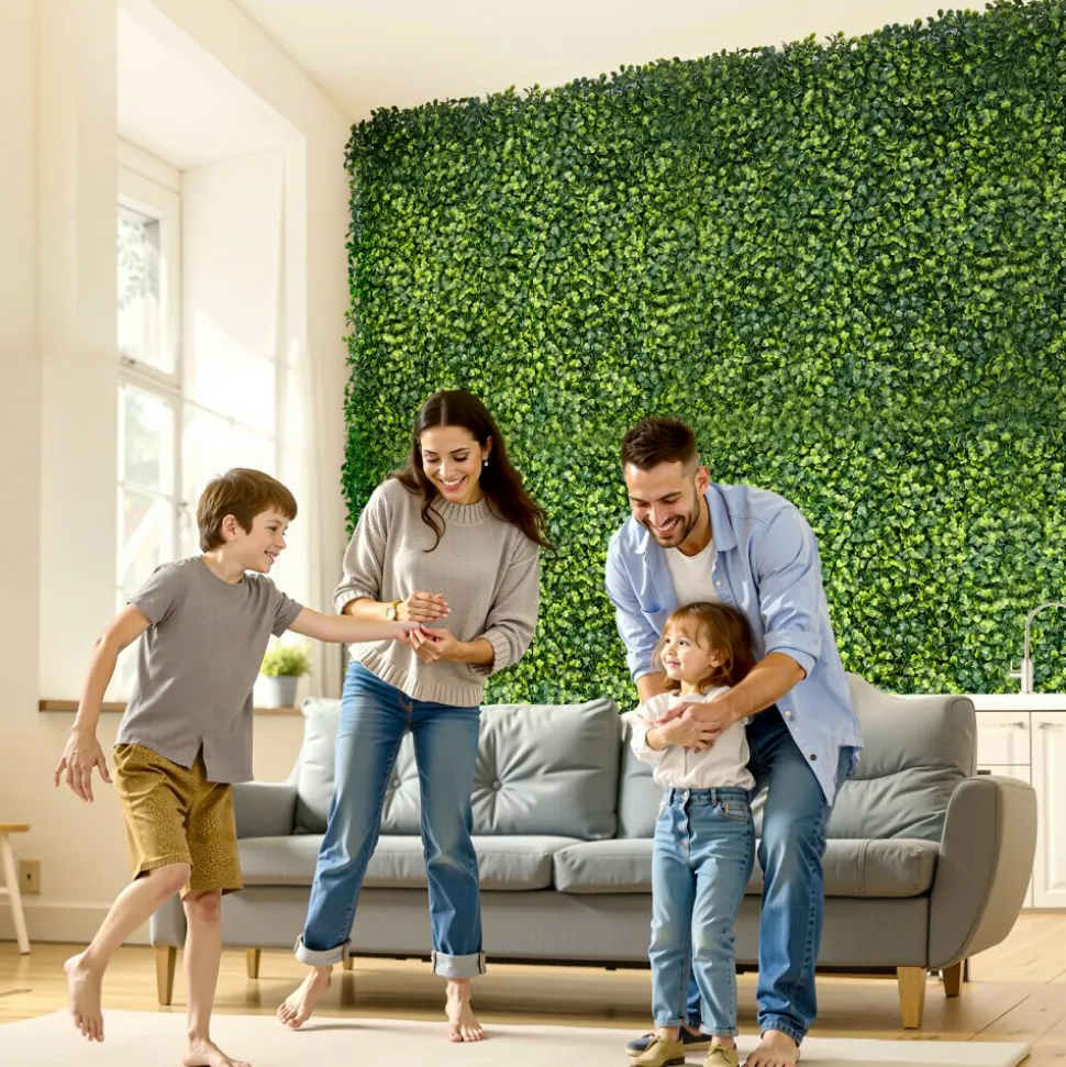 VEVOR Artificial Grass Wall Panels, 60 x 120 inch, Milan Grass Greenery Boxwood Panel for Indoor Outdoor Green Decor & Ivy Fence Covering, Privacy Backdrop Wall Hedge Screen for Garden