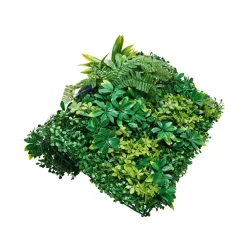 VEVOR Artificial Grass Wall Panels, 8 PCS 20 x 20 inch, 3D Combination Greenery Boxwood Panel for Indoor Outdoor Green Decor & Ivy Fence Covering, Privacy Backdrop Wall Hedge Screen for Garden