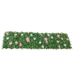VEVOR Artificial Luxury‌ Flower Wall Backdrop, 2 PCS, Each Panel 2 x 8 ft, Gorgeous 3D Silk Floral Backdrop Pet Friendly, Easy Installation Flower Wall Panel for Wedding, Event, Party and Home Decor