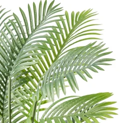 VEVOR Artificial Palm Tree, 4 FT Tall Faux Plant, Secure PE Material & Anti-Tip Tilt Protection Low-Maintenance Plant, Lifelike Green Fake Tree for Home Office Warehouse Decor Indoor Outdoor