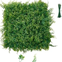 VEVOR Artificial Plant Wall, 12PCS 20 x 20 in Artificial Boxwood Panels, Sun Protection Greenery Backdrop Privacy Hedge Fence, Fake Grass Screen for Wedding, Indoor, Outdoor Garden, Backyard