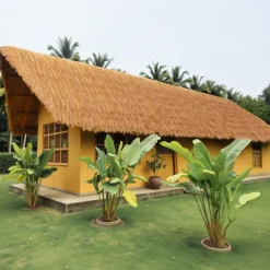 VEVOR Artificial Thatch Grass Roof, 1.3 x3.2 ft Mexican Style Tiki Bar Hut Skirt Thatch Roofing Roll, Waterproof & Fire-Resistant, Palapa Duck Blind Grass for Patio Pool Beach Hawaiian Party Décor