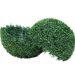 VEVOR Artificial Topiaries Boxwood Trees, 20” Tall (2 Pieces), Ball-Shape Faux Topiaries Plant, All-year Green Feaux Plant Decorative Balls for Backyard, Balcony,Garden, Wedding and Home Décor