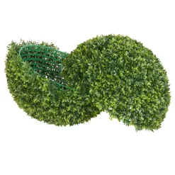 VEVOR Artificial Topiary Ball, 23 inch Faux Boxwood Plant Balls, Fake Silk Tree Look Real, Easy Assembly for Decor Front Porch Outdoor Patio Garden Balcony Backyard and Indoor Home Wedding, Green
