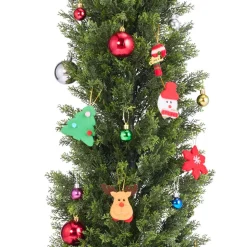 VEVOR Artificial Topiary Cedar Trees, 60 inch 2 Set Faux Pine Shrubs Plants, Fake Silk Tree Look Real, Easy Assembly for Decor Front Porch Outdoor Patio Garden Balcony Backyard Indoor Office