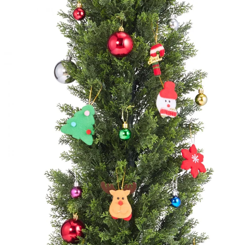 VEVOR Artificial Topiary Cedar Trees, 60 inch 2 Set Faux Pine Shrubs Plants, Fake Silk Tree Look Real, Easy Assembly for Decor Front Porch Outdoor Patio Garden Balcony Backyard Indoor Office