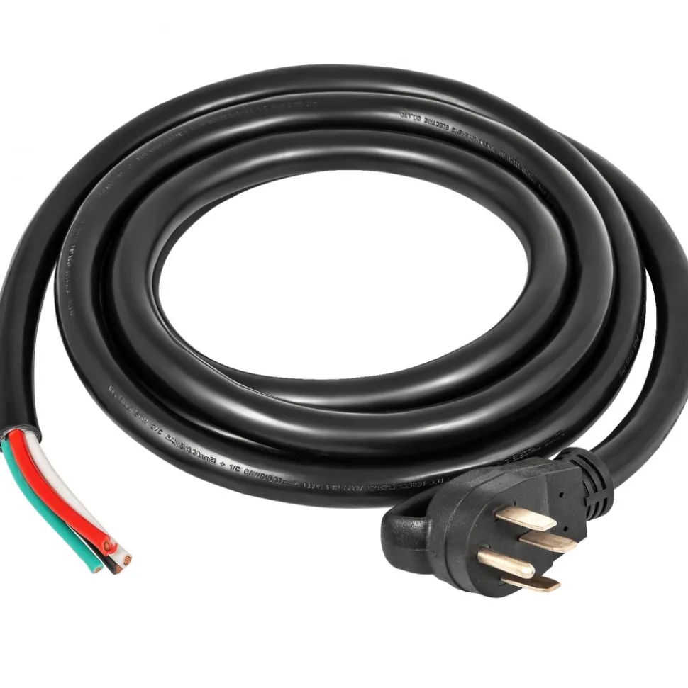 VEVOR 25' 50A RV Camp Power Cord Generator Cord 6/3 + 8/1 AWG NEMA 14-50P to Bare Wire
