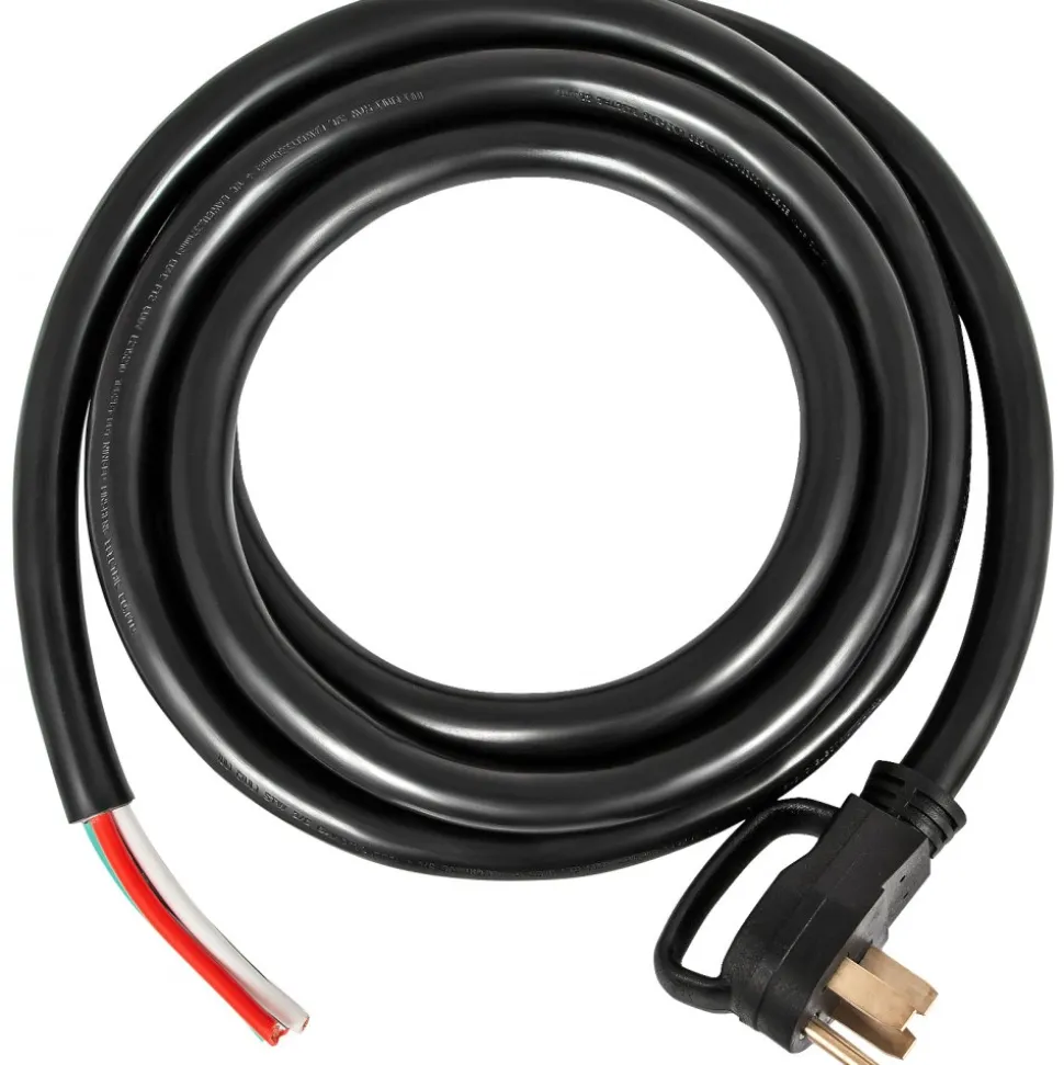 VEVOR 30' 50A RV Camp Power Cord Generator Cord 6/3 + 8/1 AWG NEMA 14-50P to Bare Wire