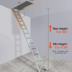 VEVOR Attic Ladder Foldable, 350-pound Capacity, 22.5