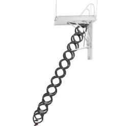 VEVOR Attic Ladder, 660LBS/299.4KG Capacity, Fits 8.5 to 9.4 ft Ceiling Height and 39.4 x 27.5 inch Opening Size, Alloy Steel Pull-Down Retractable Ceiling Stair with Pulling Rod for Attic Loft Roof
