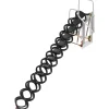 VEVOR Attic Ladder Wall-Mounted, 660LBS/299.4KG Capacity, Fits 9.5 to 10 ft Ceiling Height, 12-Step Steel Folding Stairs with Handrails, Pull Down Attic Ladders for Attics, Garages, Roofs, Basements
