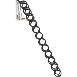 VEVOR Attic Ladder Wall-Mounted, 660LBS/299.4KG Capacity, Fits 9.5 to 10 ft Ceiling Height, 12-Step Steel Folding Stairs with Handrails, Pull Down Attic Ladders for Attics, Garages, Roofs, Basements