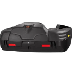 VEVOR ATV Rear Storage Box and Lounger, 95L ATV Cargo Box with Seat & Backrest, Waterproof LLDPE & Lockable Lounger Storage Box Fit Most ATVs with Rear Rack, Compatible with ATV, UTV, Can-Am Vehicles