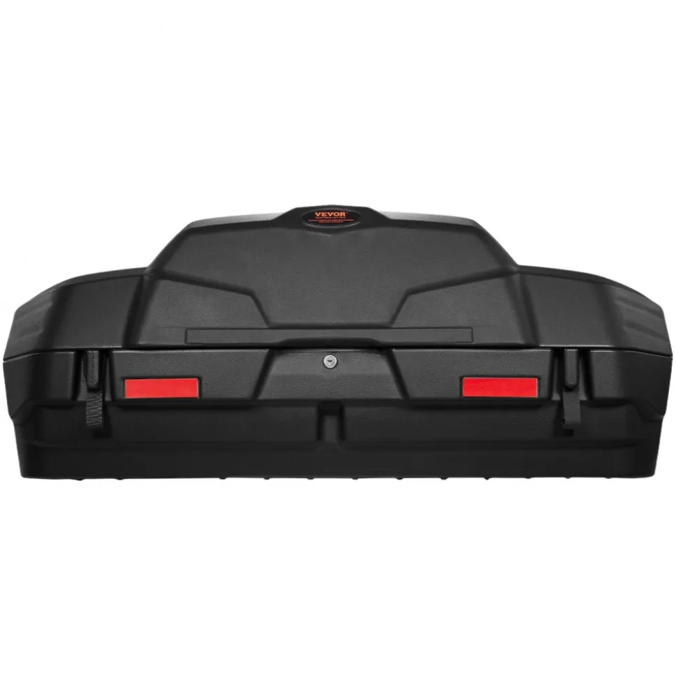 VEVOR ATV Rear Storage Box and Lounger, 95L ATV Cargo Box with Seat & Backrest, Waterproof LLDPE & Lockable Lounger Storage Box Fit Most ATVs with Rear Rack, Compatible with ATV, UTV, Can-Am Vehicles