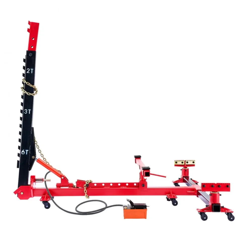 VEVOR Auto Body Frame Puller Straightener, 6T Tension Car Body Repair Equipment with 3T Airbag Jack & 6000PSI Hydraulic Foot Pump, Include 16 Straightening Tools, for Auto Repair Shop Sedan SUV Pickup