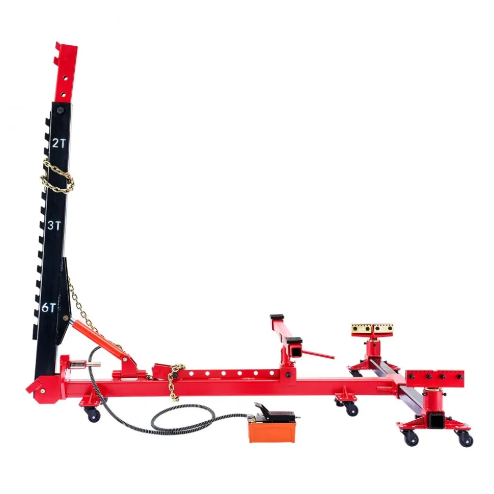 VEVOR Auto Body Frame Puller Straightener, 6T Tension Car Body Repair Equipment with 3T Airbag Jack & 6000PSI Hydraulic Foot Pump, Include 16 Straightening Tools, for Auto Repair Shop Sedan SUV Pickup