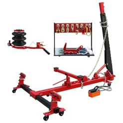VEVOR Auto Body Frame Straightener, 6 Ton Tension Car Frame Puller, Auto Body Frame Machine with Swivel Post, Hydraulic Foot Pump, Airbag Jack and Pulling Clamp Set, for Auto Body Frame Repair