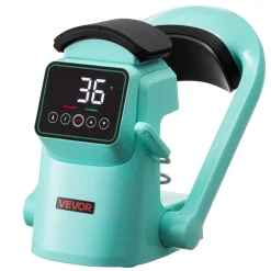 VEVOR Auto Hat Heat Press Machine, with 2pcs Interchangeable Platens, Automatic Open and Release, Touchscreen for Precise Time and Temperature Control, Heat Transfer Printing for Caps, Hats, Green