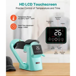 VEVOR Auto Hat Heat Press Machine, with 2pcs Interchangeable Platens, Automatic Open and Release, Touchscreen for Precise Time and Temperature Control, Heat Transfer Printing for Caps, Hats, Green
