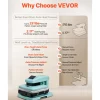 VEVOR Auto Heat Press Machine 15 x 15 inch T-Shirt Press Machine Green, Auto Release and Adjustable Pressure, Digital Display, Rapid and Even Heating, for Sublimation, Vinyl, Heat Transfer Projects