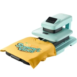 VEVOR Auto Heat Press Machine 15 x 15 inch T-Shirt Press Machine Green, Auto Release and Adjustable Pressure, Digital Display, Rapid and Even Heating, for Sublimation, Vinyl, Heat Transfer Projects