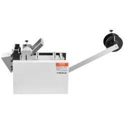 VEVOR Auto Heat-Shrink Tube Cutter, Cable Pipe Cutting Machine with 1mm-85mm Cutting Width, 0.1mm-99999.9mm Length, Automatic Tube Cutter for Heat Shrink Tube, Fiberglass Tube, Cable, Yellow Wax Tubes