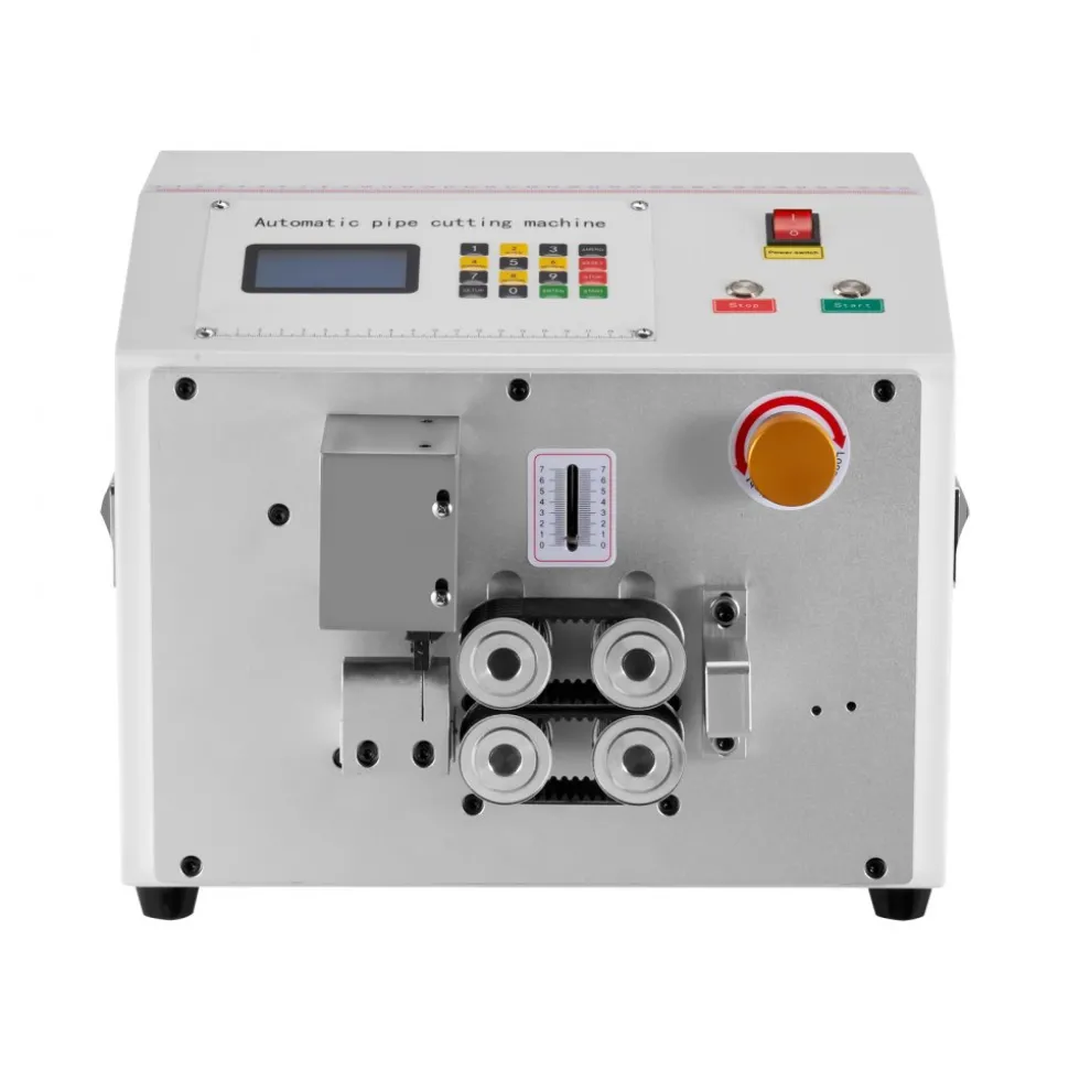 VEVOR Auto Heat-Shrink Tube Cutter, Automatic Pipe Cutting Machine with LCD Display, 1mm-20mm Cutting Diameter, 0.1mm-99999.9mm Cutting Length, Ideal for PVC PE Tube, Silicone Tube, Soft Water Pipe