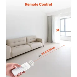 VEVOR Automatic Curtain Opener, APP and Remote Control, Hub Included, Electric Smart Curtain Opener Compatible with Alexa and Google Home, Timed Opening and Closing, for U-shaped/I-shaped Rails